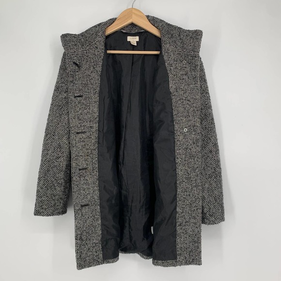 J. Crew Wool Blend Coat Marled Tweed Heather Gray Jacket, 2 - Picture 9 of 11